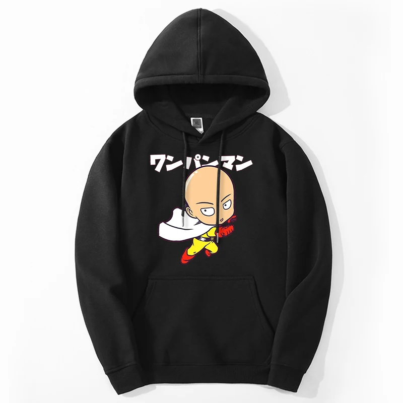 

One Punch Man Graphic Hoodie Pullover Japan Anime Saitama Mens Sweatshirts Loose Crewneck Harajuku Clothes Sportswear