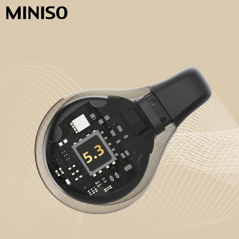 MINISO M14 블루투스 헤드셋, ENC 소음 감소 이어폰, 이어 후크 무선 헤드폰, HIFI 사운드, 저지연 이어버드, V5.3, 신제품