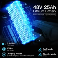 Coswheel vélo électrique CT20 1500W 48V 25AH moto 20 pouces Fatbike Ebike VTT vélos adulte vélo électrique gratuit TVA 3