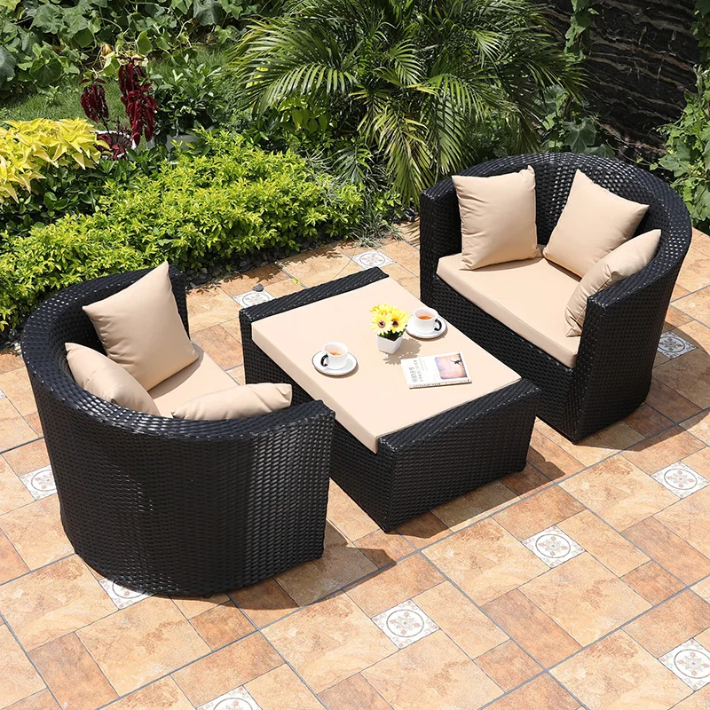 

Уличный диван, сочетание защиты от солнца и водонепроницаемости, стул из ротанга для отдыха во дворе, домашний диван из ротанга для сада