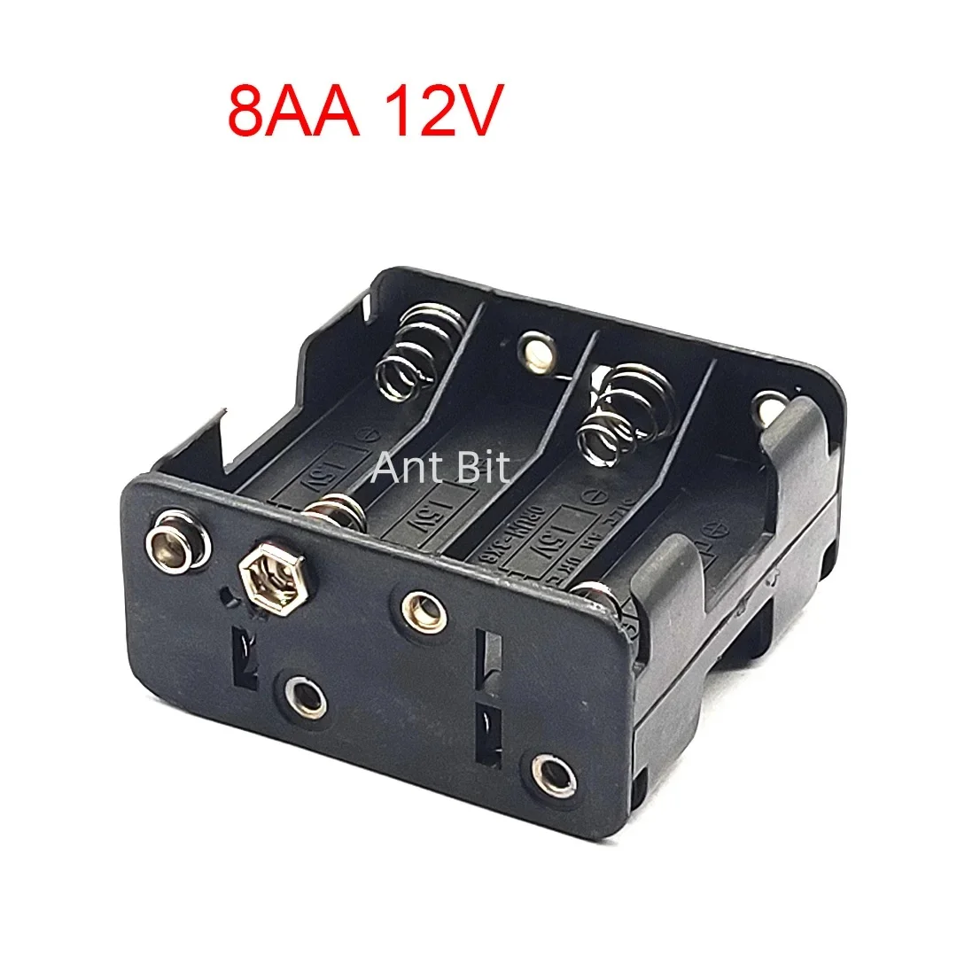 5PCS AA2/4/6/8 슬롯 No.5 연속 양면 배터리 홀더 AA 배터리 박스(9V 버클 포함) 1x 2x 3x 4x AA 배터리 박스 DIY