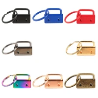 50 Pieces Keychain Split Ring Key Fob Hardware for Key Lanyard Key Chain Making 2