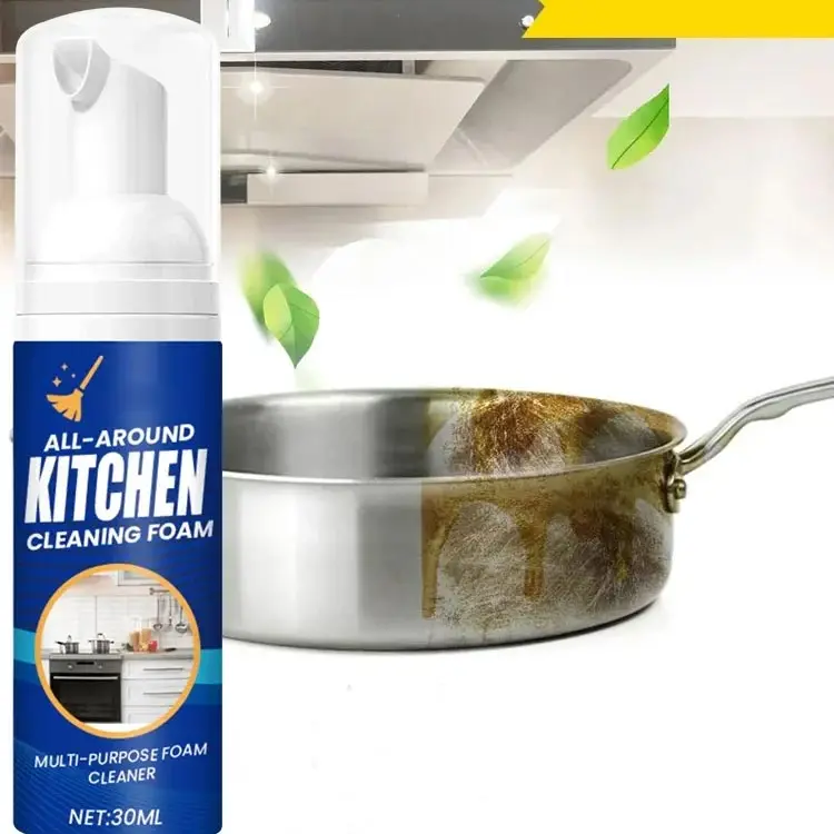 Kitchen Foam Cleaner All Round Kitchen Cleaning Foam Heavy Oil Stain Cleaner All Purpose Deep Cleaning Spray