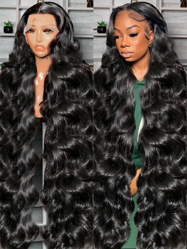 Human Hair Wigs 30 32 inch Body Wave Lace Front for Women
