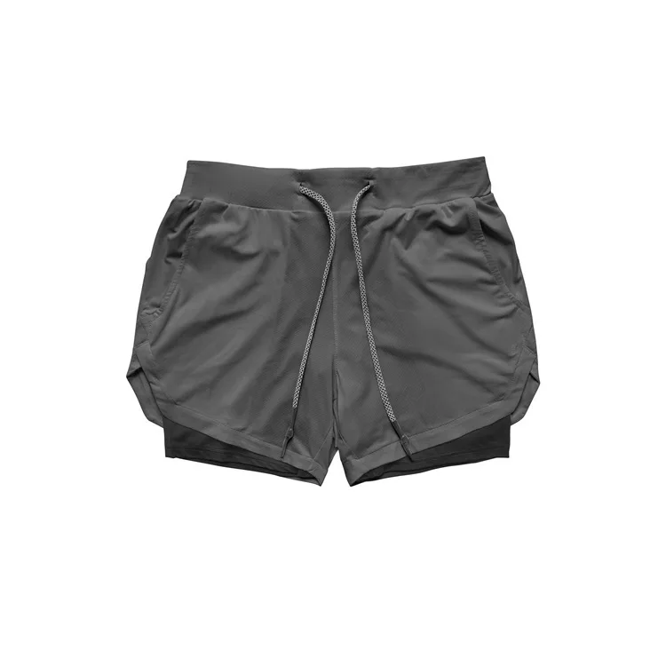 Mens Quick-Dry 2-in-1 Summer Shorts - Casual Fitness Jogging Bottoms