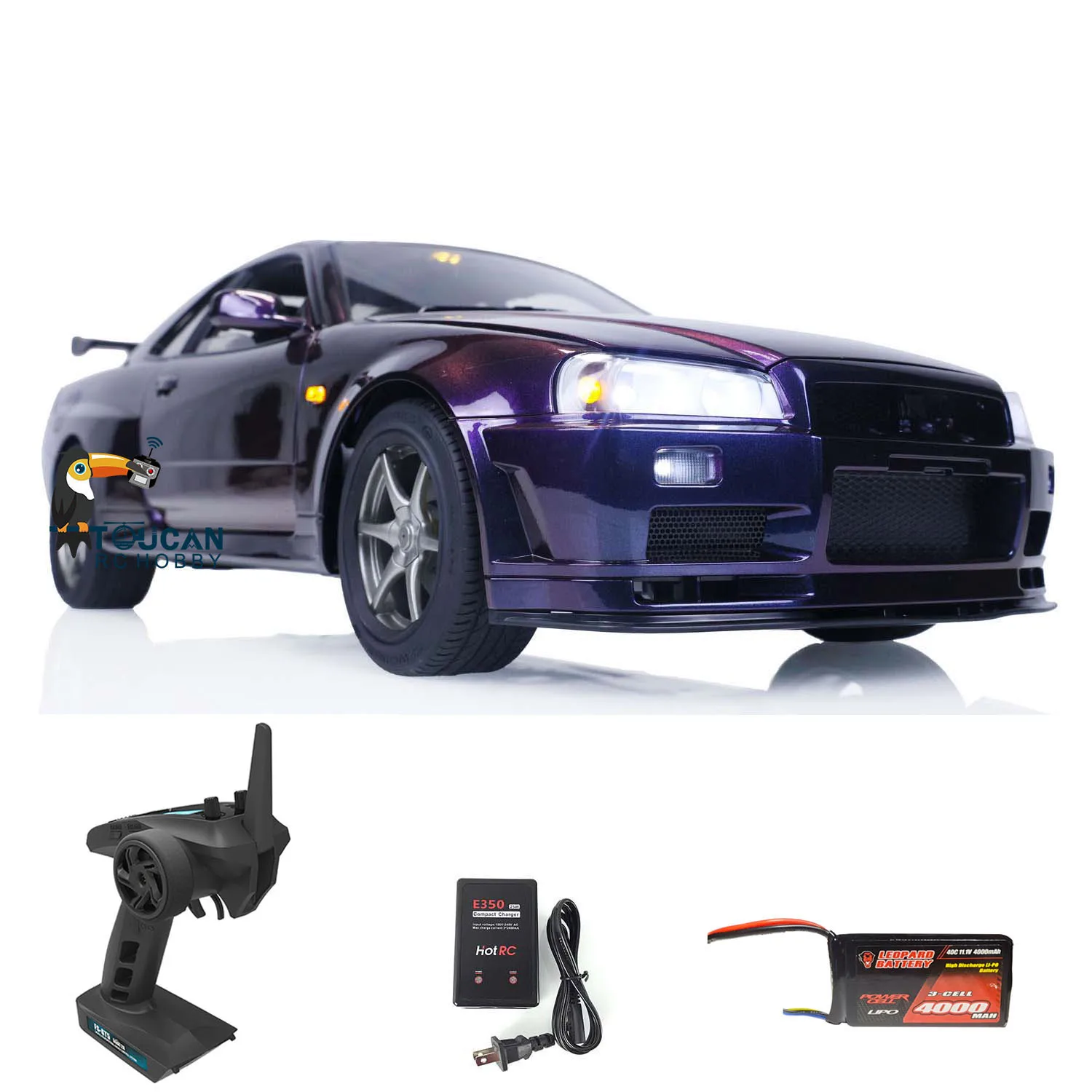 

Capo 1/8 RC Drifting Car Midnight Purple GTR R34 RTR Remote Control Racing Cars Basic Version Model RC Toys Gifts THZH1505