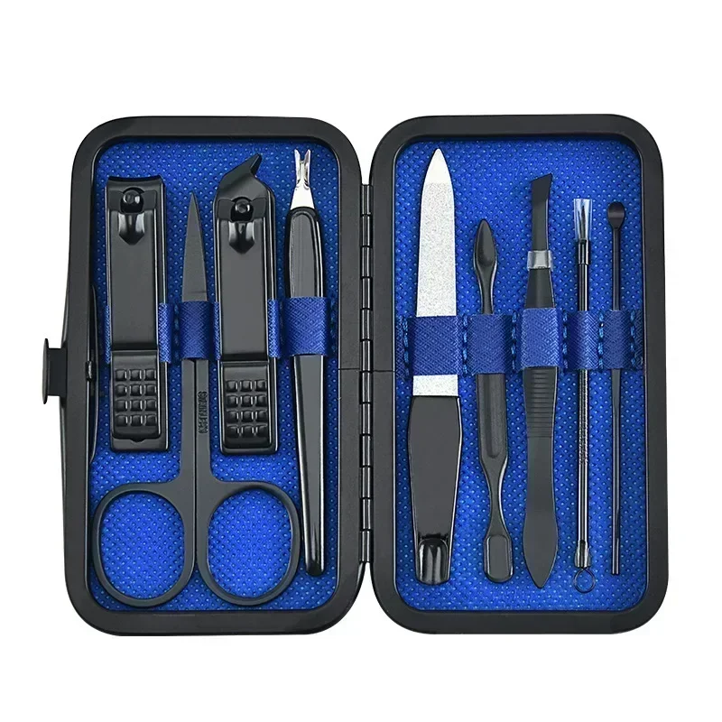 9Pcs Stainless Steel Nail Cutter and Pedicure Scissors Set Portable Manicure Tool Ear Beauty Tools Nail Clipper Set