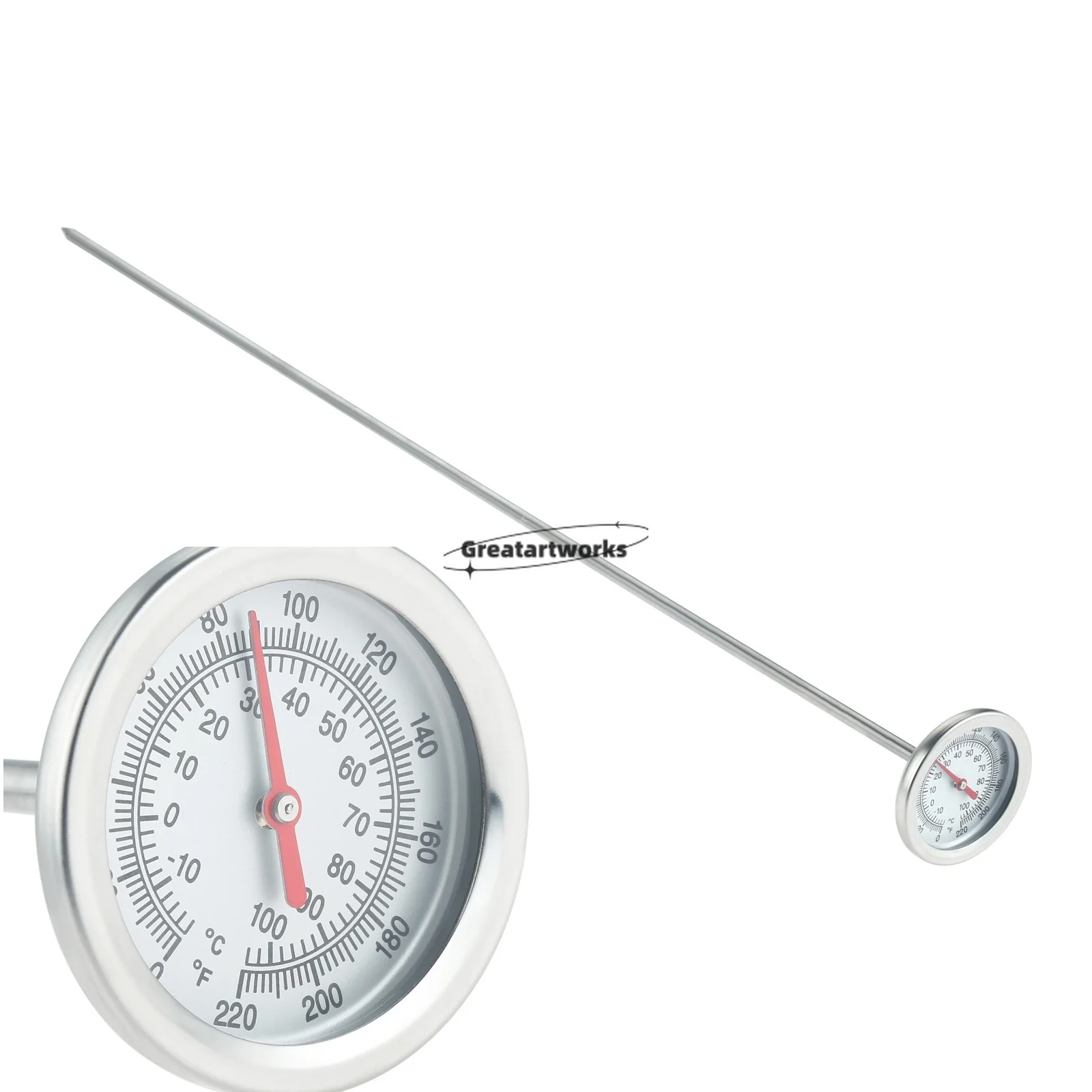 Compost Soil Thermometer Stainless Steel Soil Temperature