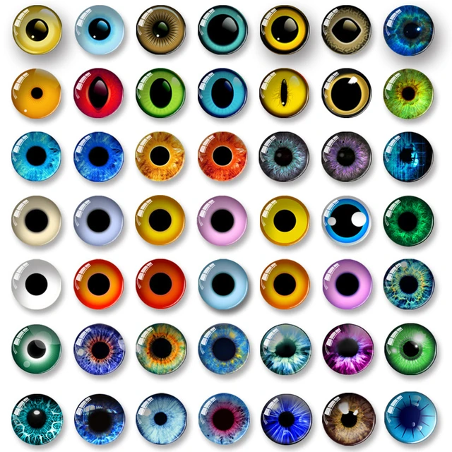 10pair Glass Animal Dragon Eye Safety Eye 12mm Colorful Doll Toy Eyes DIY  Crafts