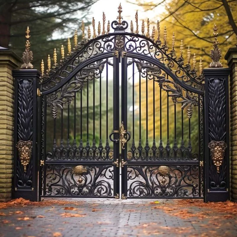CBMmart Direct Selling Different Design Wrought Iron Swing Gates For Villas