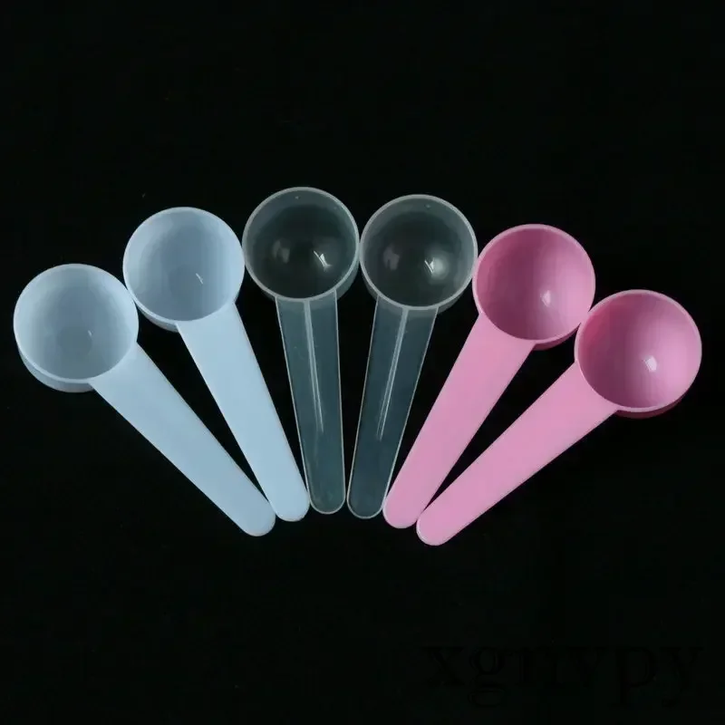Xgnvpy Seaweed Mask Spoon 5g Plastic PP Metering Spoon 10ml Milk Powder Liquid Mask Powder Round Bottom Short Handle