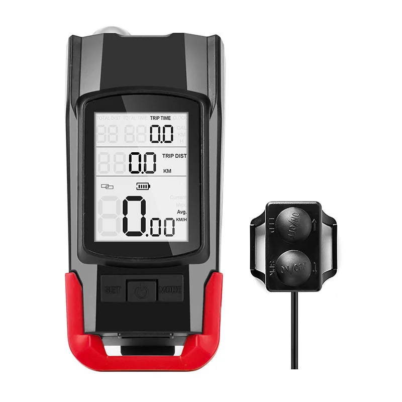 GPS 자전거 컴퓨터 무선 속도계, 자전거 디지털 스톱워치, 사이클링 주행 거리계, 스피커 및 조명 포함