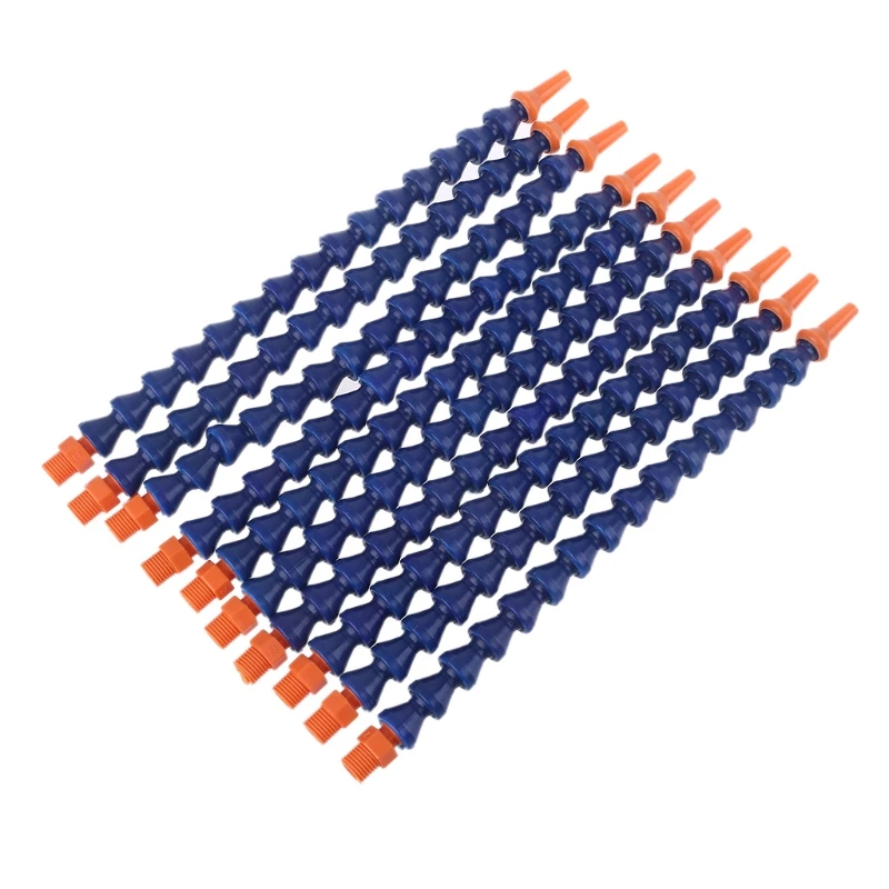 Oil Coolant Pipe Hose 10 Pcs Round Nozzle 1/4PT Flexible Oil Coolant Pipe Hose