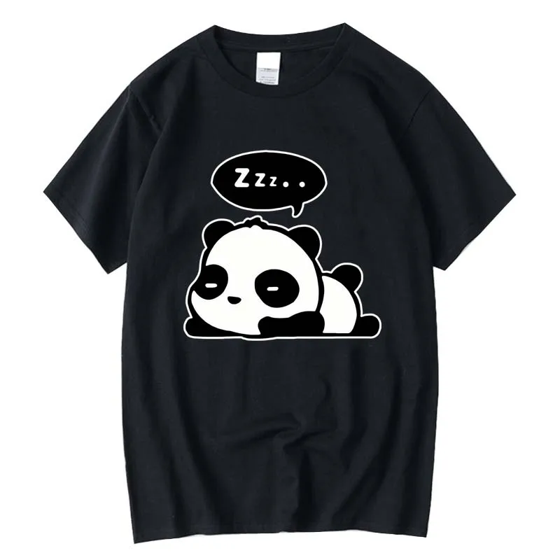 

XIN YI Men's T-shirt High Quality 100% cotton Funny Panda printing casual loose o-neck for men short sleeve t-shirt male tee top