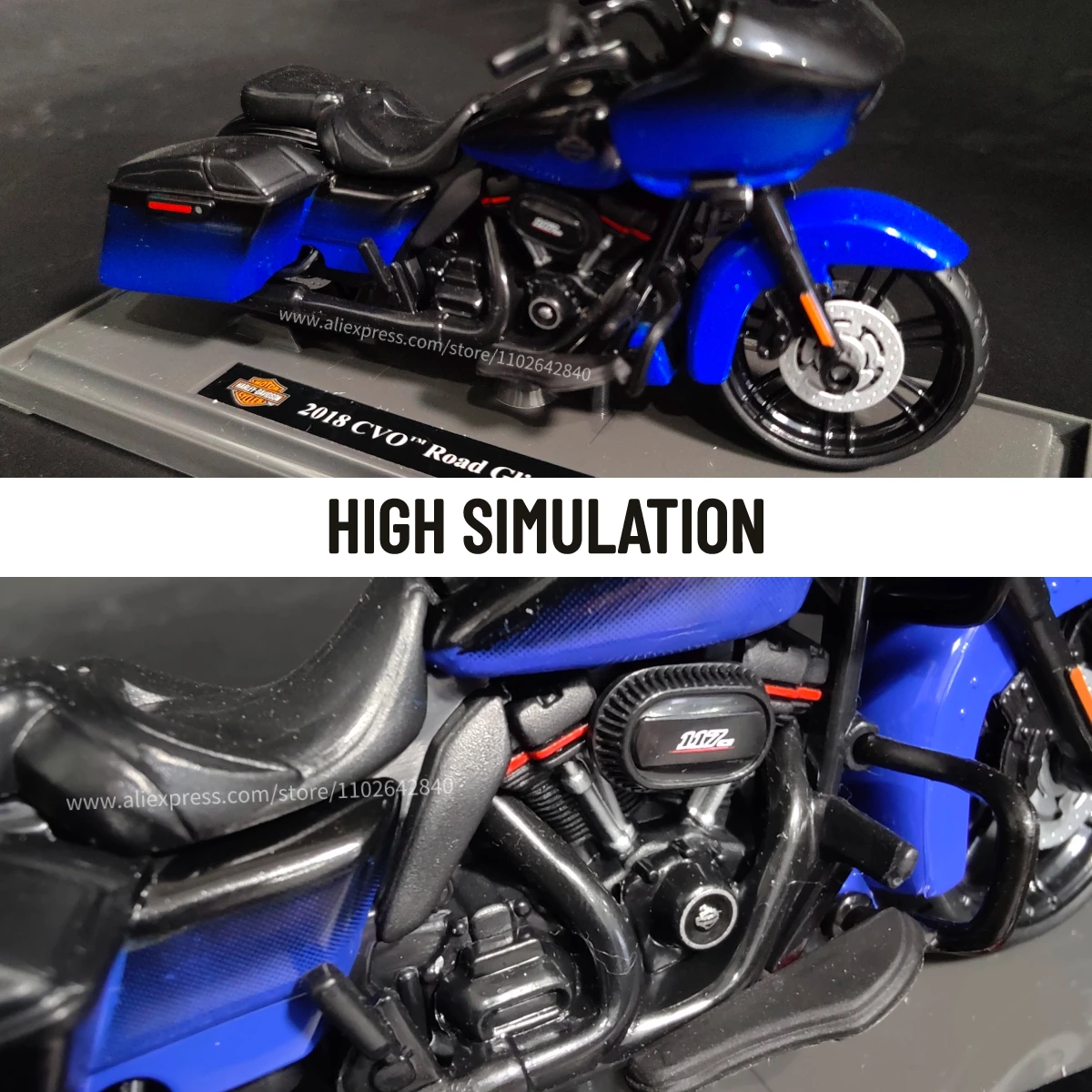 1:18 Harley-Davidson Mini Moto Replica 2018 CVO Road Glide Scale