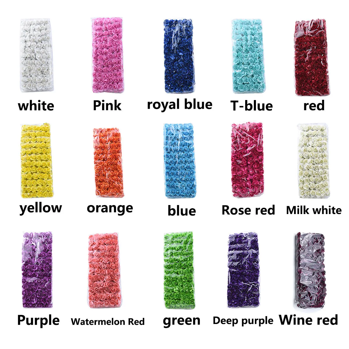 Artificial Flowers 144pcs simulation paper Rose Outdoor courtyard UV protection Garden Wedding Home Diy gift Candy Box Decoration