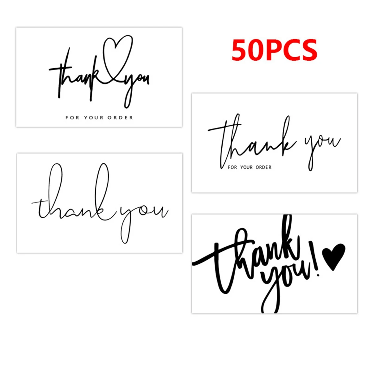 50pcs Thank You For Supporting My Business Cards Small Customer Appreciation Card for Shop Online Retailers Business Supplies business cards custom cards message cards