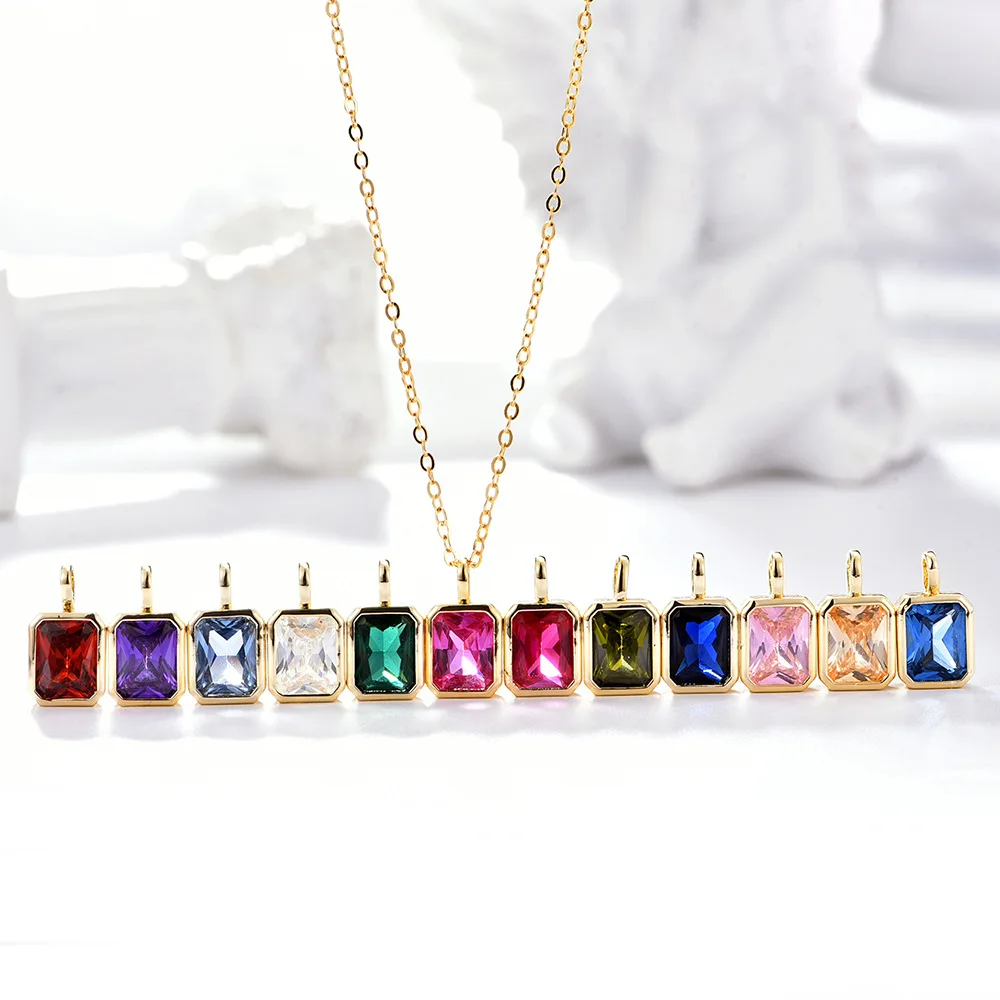Personality Hiphop Multicolour Crystal Neckalce for Women Girls Chunky Square Zircon Gold Color Choker Party Gifts Jewelry Чокер