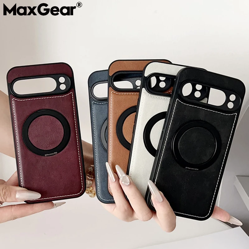 Premium Magnetic Leather Rotating Bracket Case Cover