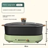 Shabu Roast One Pot Multi-functional Household Electric Barbecue Pot Dual-purpose Non-stick Barbecue Electromechanical Hot 6