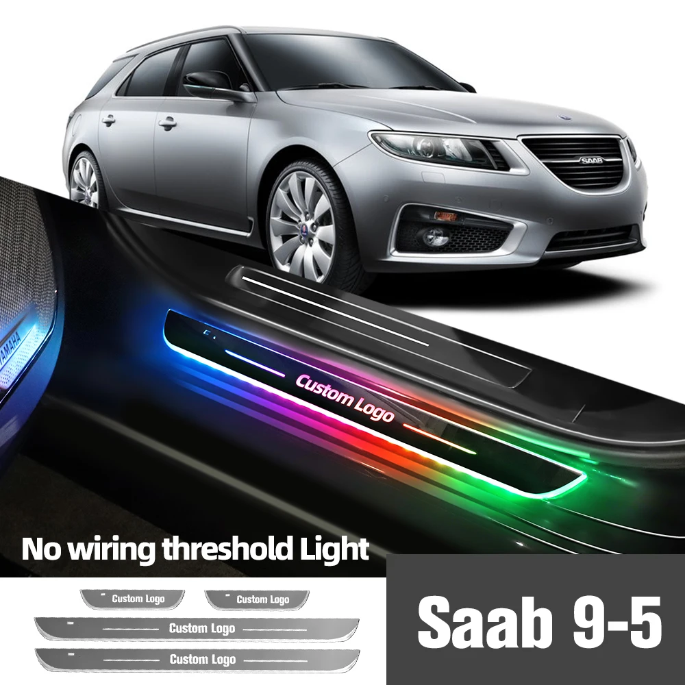 

For Saab 9-5 1997-2012 2005 2007 2009 2011 Car Door Sill Light Customized Logo LED Welcome Threshold Pedal Lamp Accessories