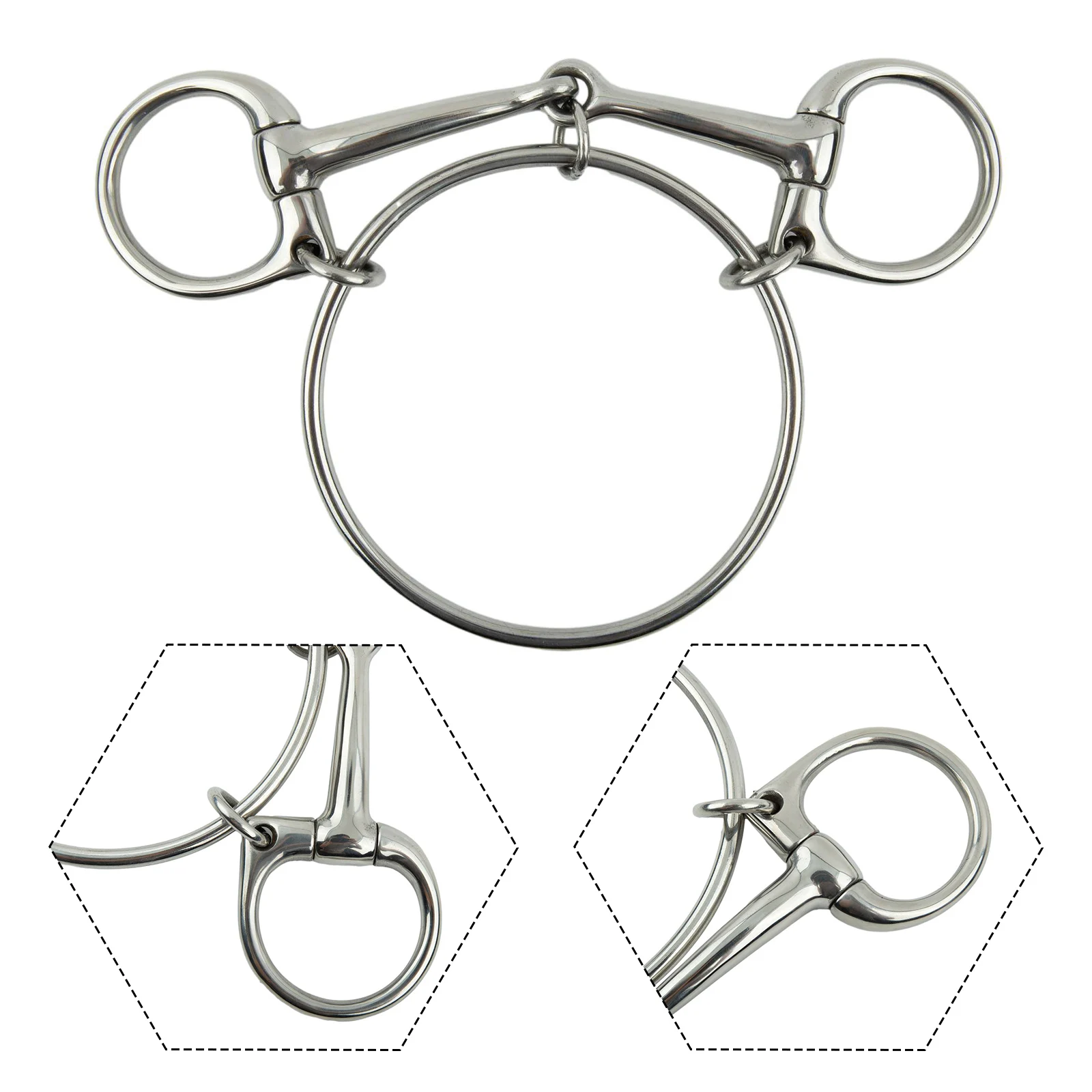 Saddles Horse Bit 1pc Tool Durable Functional Polished Parts Stainless Steel Tack Bits Accessories High Quality