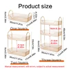 1pcs multilayer rectangular shelf high-quality transparent PET bathroom kitchen shelf cosmetic storage rack 3