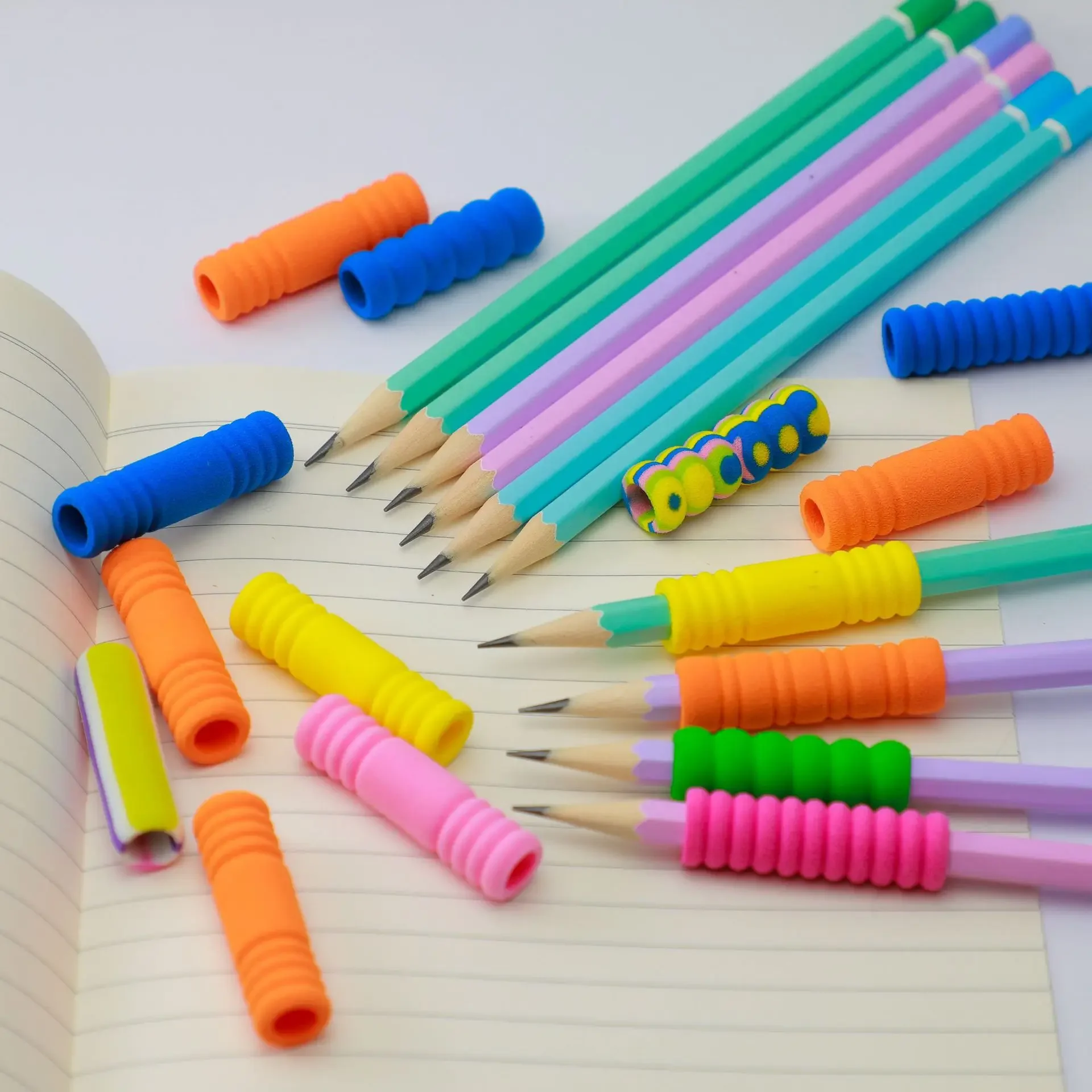 Pencil Finger Grip 10Pcs Tire EVA Pen Sleeve Kids Writing Protection