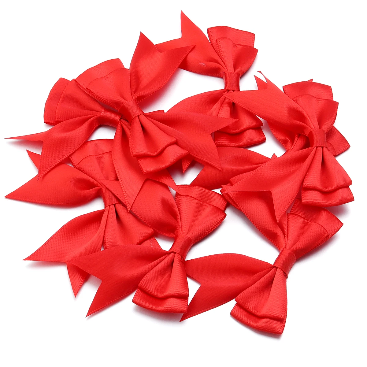 10 Stück Satinband-Schleifen, mehrfarbig, doppellagige Schleifen für DIY-Kopfbedeckungen, Kleidung, Geschenke, Hochzeiten, Partys, Bastelarbeiten, Dekorationen – Detail 19