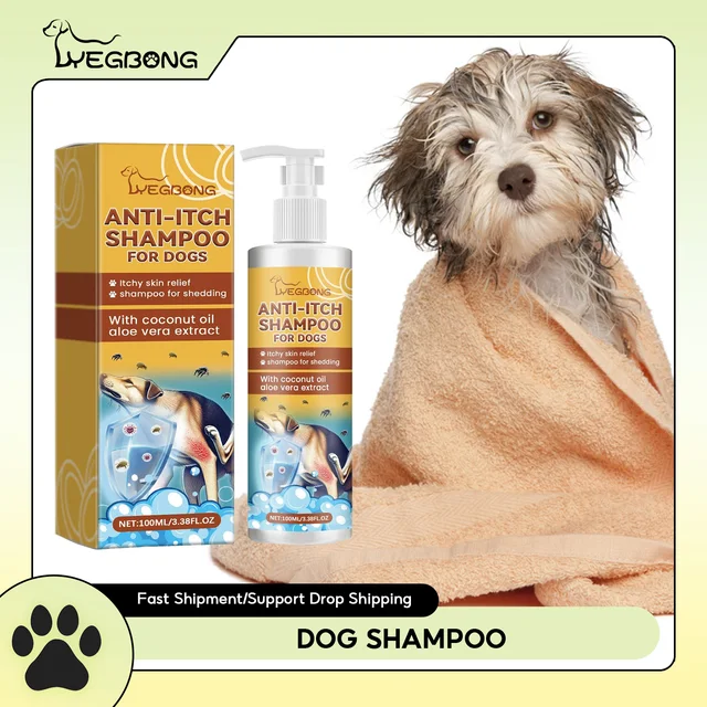 Dog Shampoo Conditioner Moisturizing for Sensitive Skin PH Balanced Anti Itching Flea Killer Dirt Mite Removal Pet Cleaning Foam 1