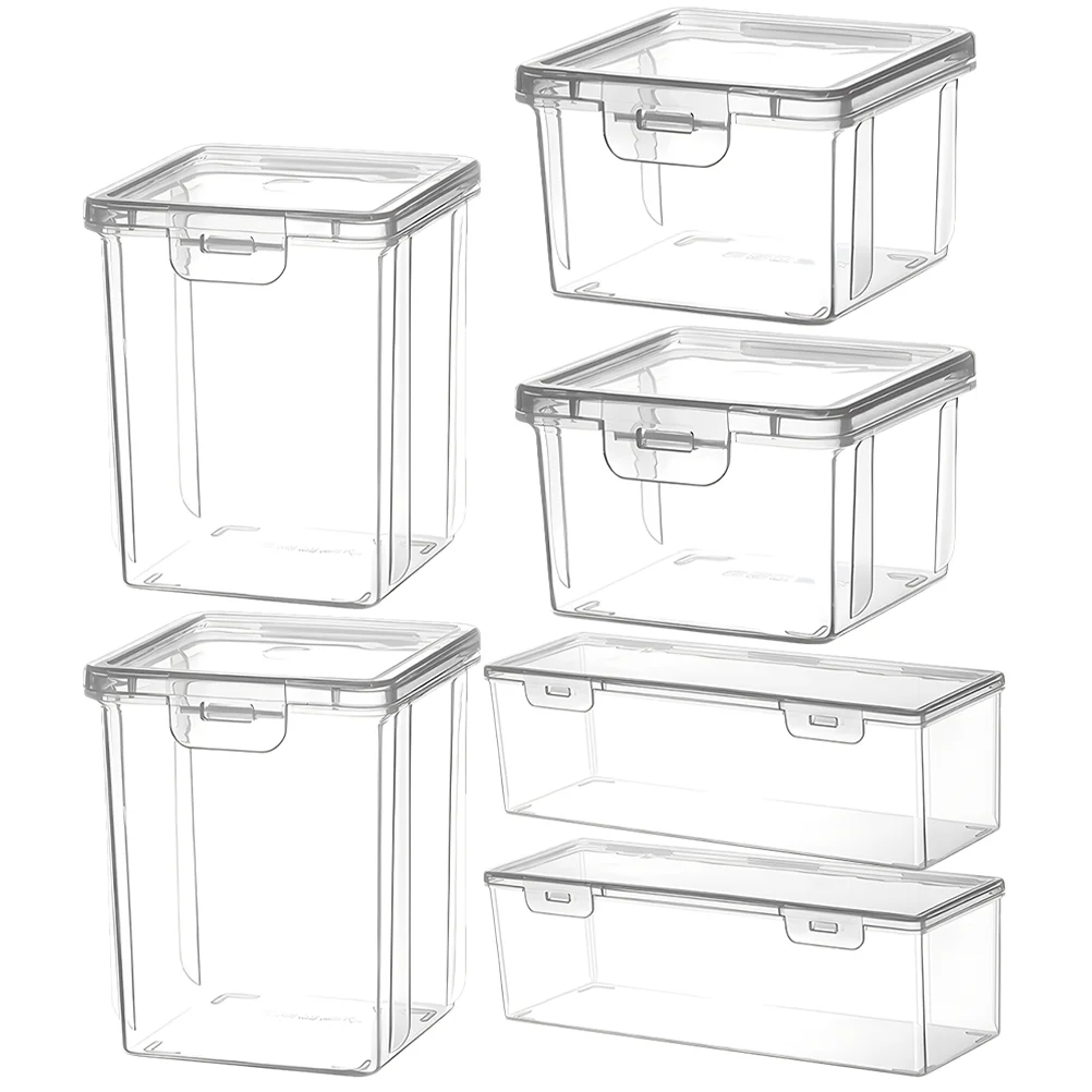 

Transparent Storage Box Hair Clip Organizer Tie Scrunchie Holder Accessory Small Jewelry Case Snap Clips