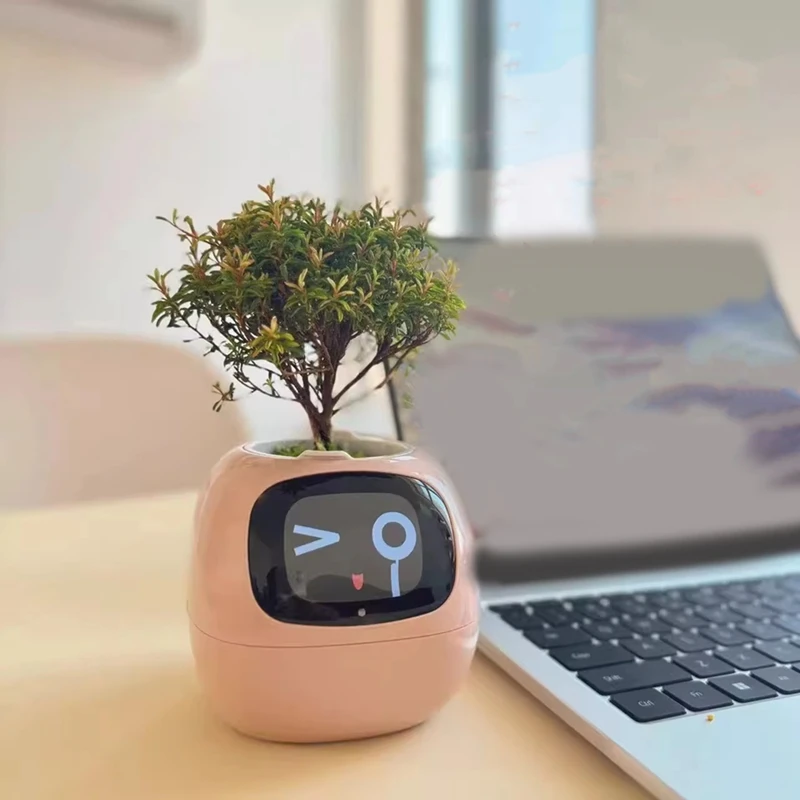24-Hour Delivery Intelligent Flowerpot Plant Robot Plant Maintenance Customization Smart Robot Rich Expression Interaction Compa