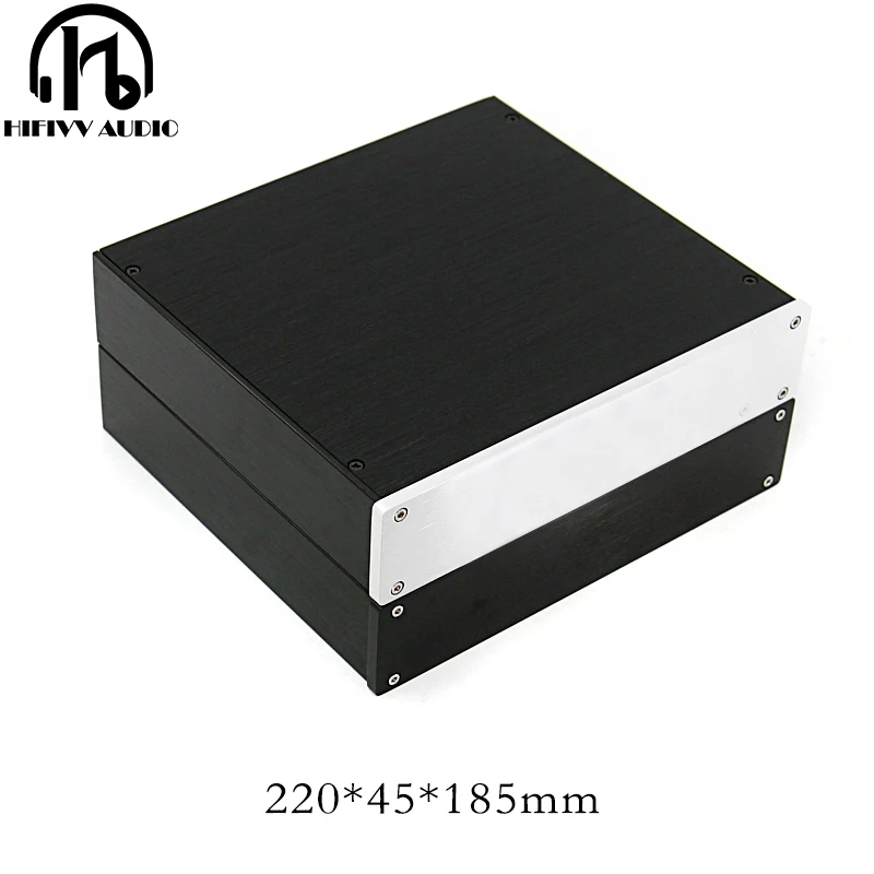

2204 алюминиевый усилитель шасси Предварительный усилитель алюминиевый чехол 220*185*45 мм