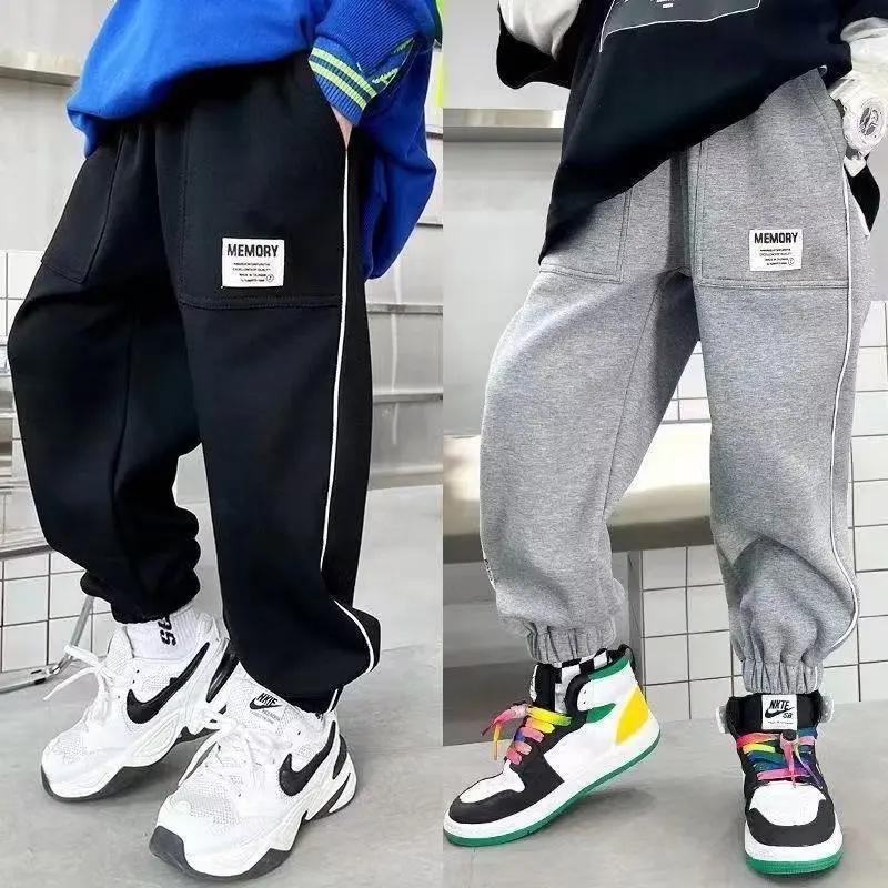 

INS Popular Harajuku men's minimalist trend or lazy children's clothing. Spring fashion new pants, leggings, cropped pants