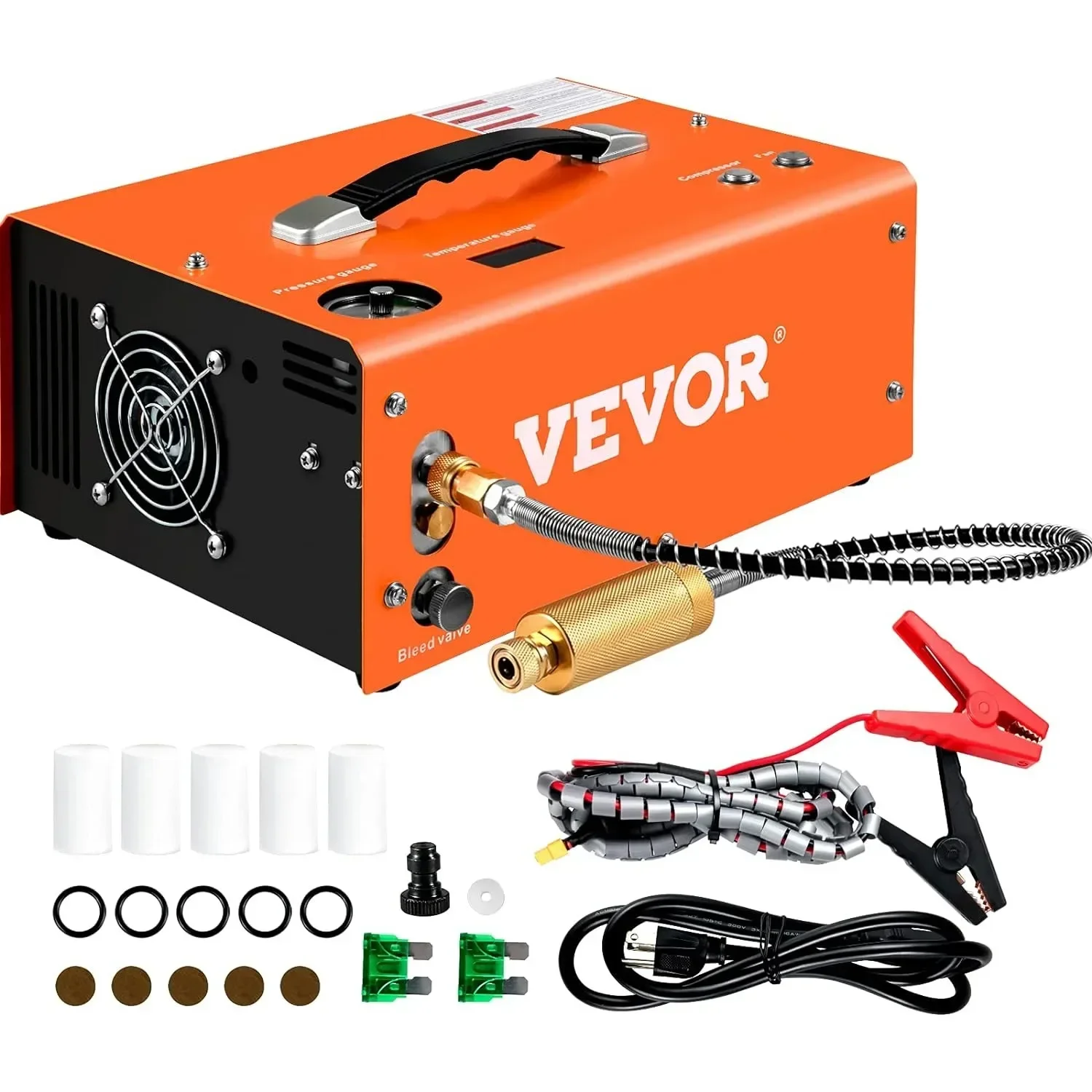 

VEVOR PCP воздушный компрессор, 4500PSI портативный PCP компрессор, 12V DC 110V/220V AC PCP пневматический компрессор автоостановка | США | Новинка