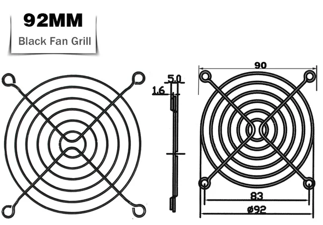Griglie Di Protezione Per Ventole 12cm - Set 4 Pezzi In Metallo, Per PC, Altoparlanti, Antipolvere
