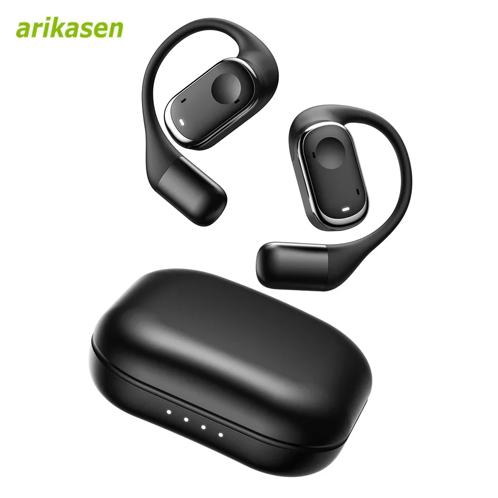 Słuchawki douszne z otwartym uchem, stabilnym komfortem i dźwiękiem o wysokiej rozdzielczości Pure Bass Boost Słuchawki douszne Bluetooth 5.3 Bezprzewodowe słuchawki sportowe OWS