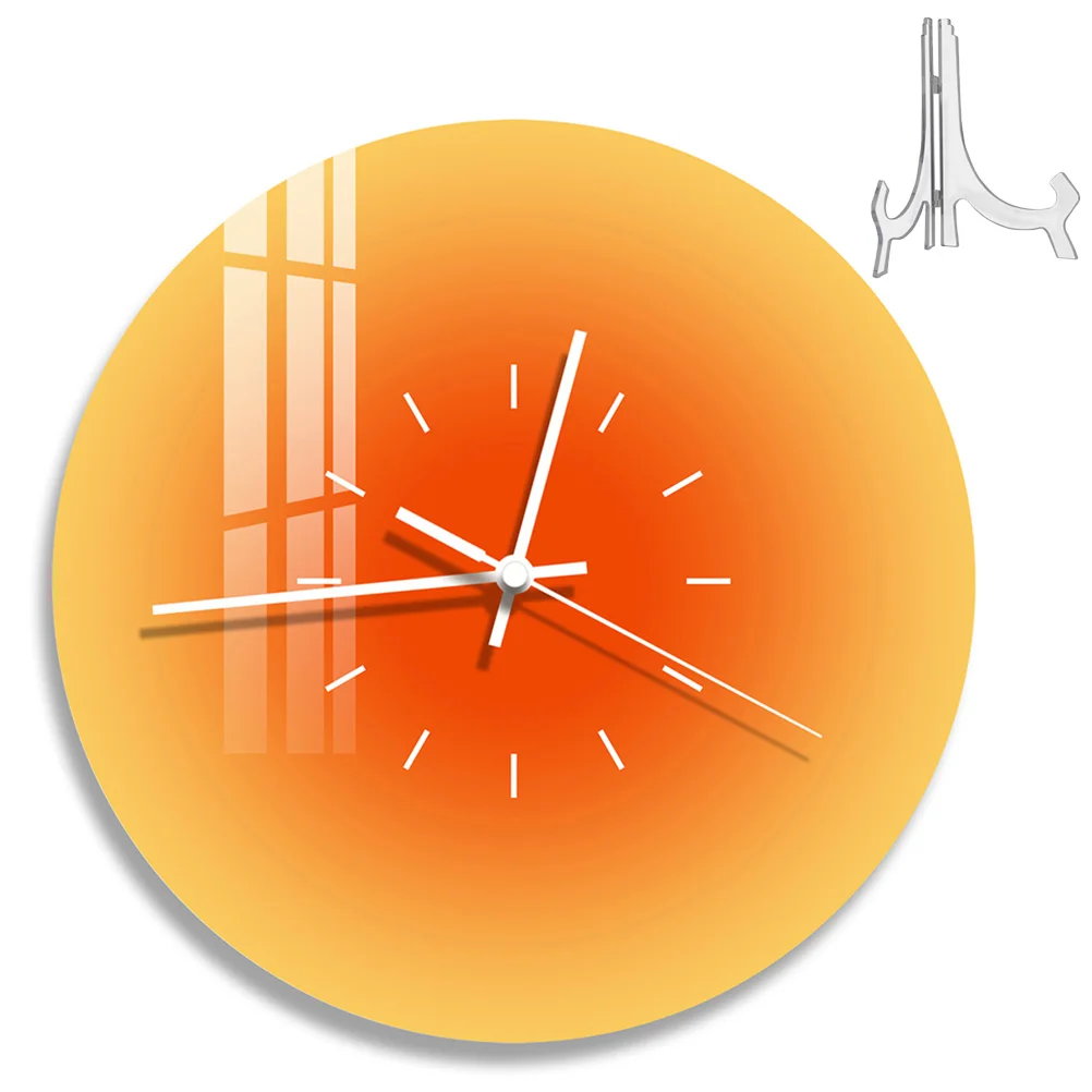 

Sunset Wall Clock Blue Ocean Acrylic Round Tabletop Decorative Hanging Silent Non-Ticking Living Room Bedroom