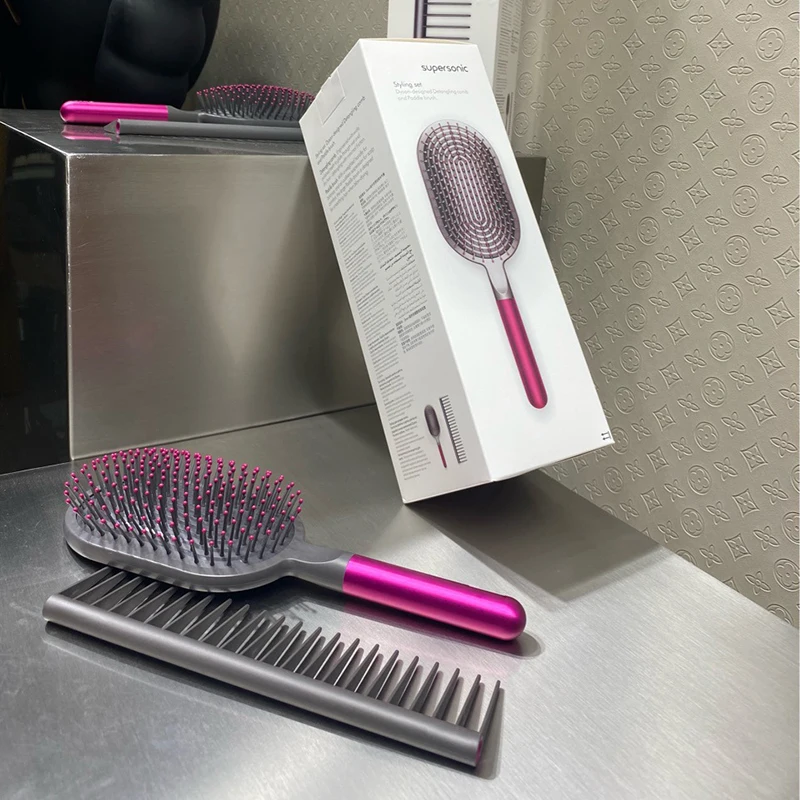 Peine de dientes anchos para peluquería Dyson, rastrillo desenredante de  aire para peluquería, juego de masaje para estilismo del cabello, 2  herramientas|Peines para perro| - AliExpress