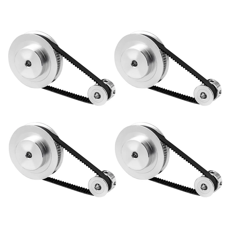 4X 2Gt Synchronous Wheel 1:3 Reduction Transmission Pulley Model Mechanical Belt For 3D Printer - 200X8x8mm |