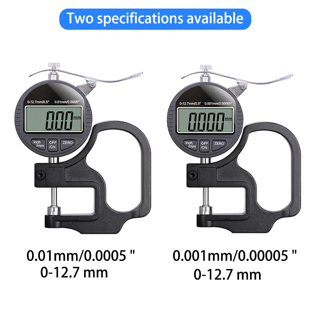 Digital Micrometer Thickness Gauge thickness gauge Width Measuring Tool Electronic Thickness Meter Measure Of Paper Cloth Metal 0.01mm