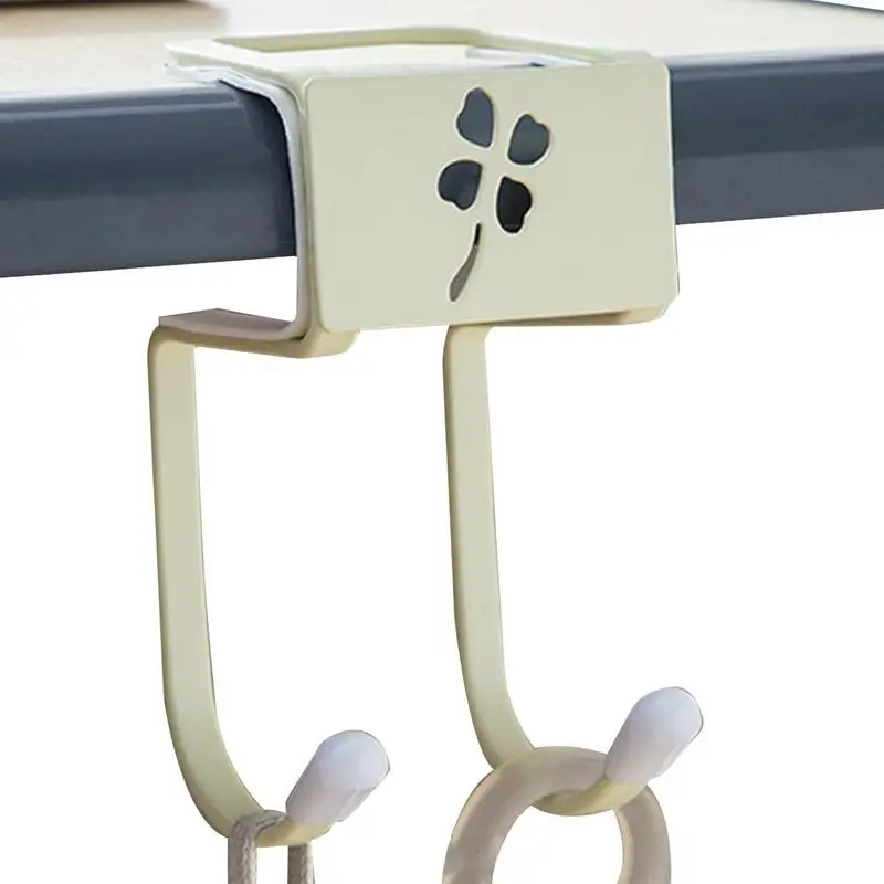 Purse Hook for Table Sturdy Double Hooks Design Carbon Steel Bag Hangers for Table Heavy Duty Desk Purse Holder
