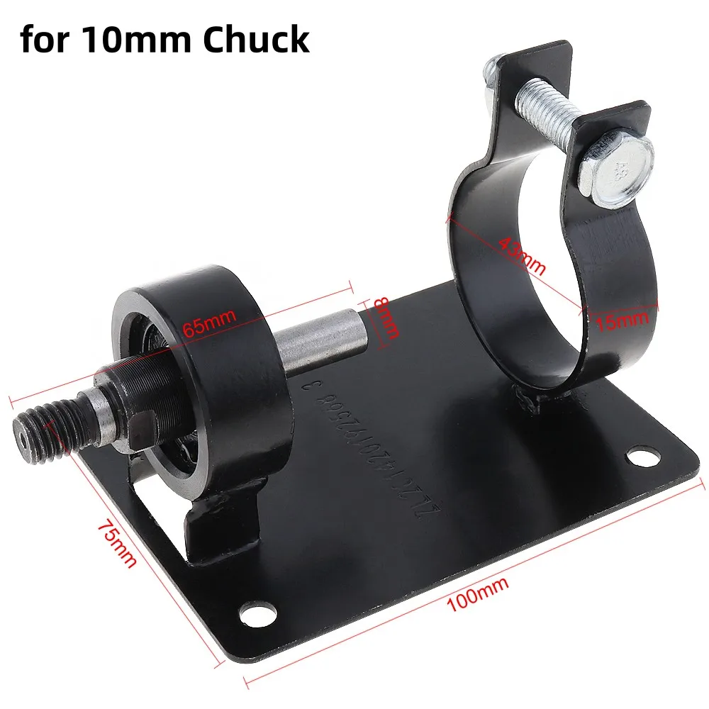 10mm/13mm Electric Drill Cutting Seat Stand Holder Set with 2 Wrenches and 2 Gaskets for Polishing / Grinding / Cutting