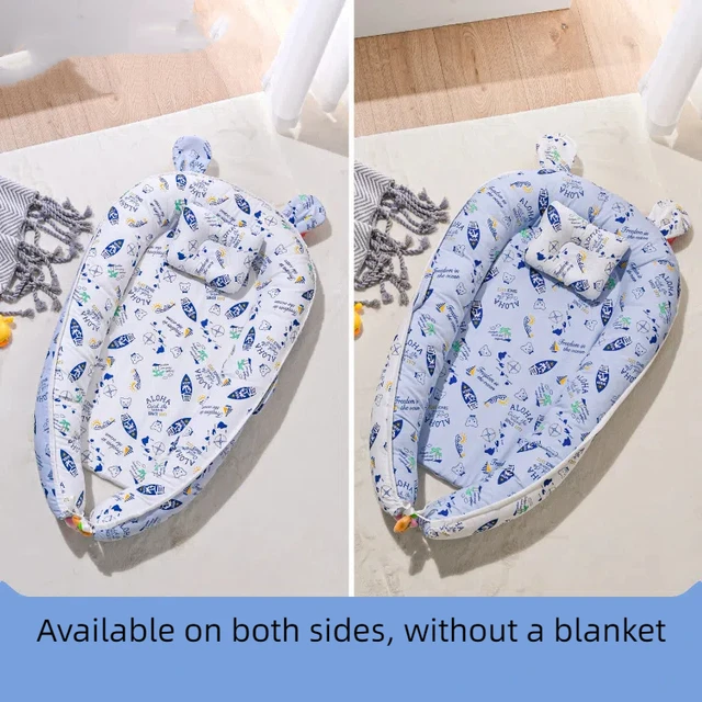 90*50*13cm Cotton Cribs Removable Sleeping Nest for Baby Bed Crib with Pillow Infant Toddler Cradle Mattress Newborn Gift 5
