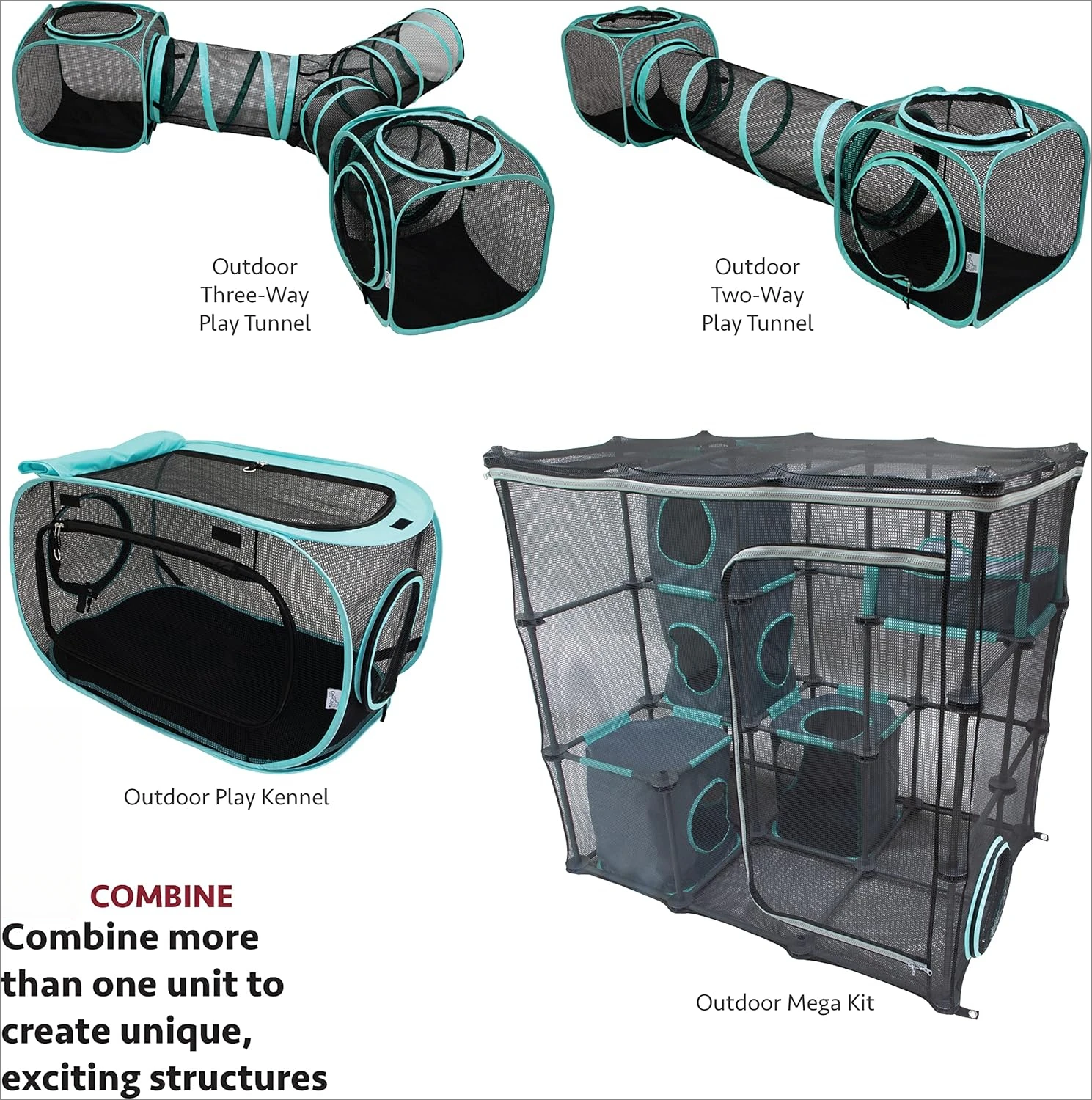 City Outdoor Catio Furniture and Play Kits for Cats, Outdoor Mega Kit
