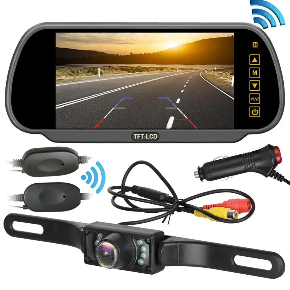 Wireless Car Backup Camera Rear View System Exterior Waterproof Night