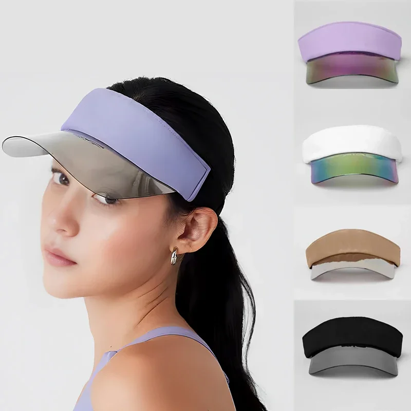 Yoga Women Sun Visor Colorful Cap Baseball Hats Embroidered Sun Protection Outdoor Sport Sunshade Open Top