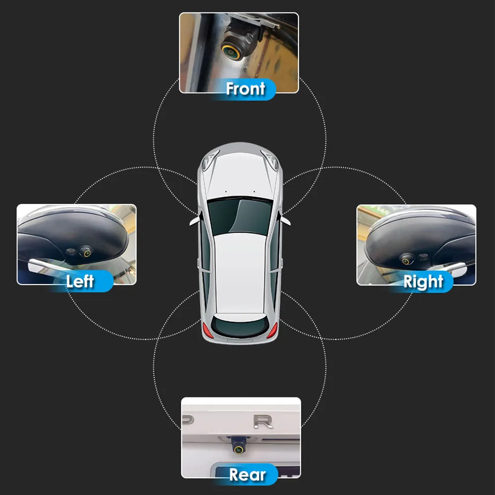 500W 360 panoramic camera 360 degree camera for Android 1080P Around view 360 car camera Panoramic image system car Accessories
