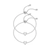 Ensemble de bracelets solitaires en forme de cœur pour femmes, mère et fille, en acier inoxydable plaqué or 14K, cadeaux de bijoux d'amitié, 1 à 3 pièces