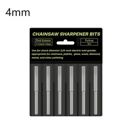 6pcs Diamond Chainsaw Sharpener Burr Grinder Chain Saw Drill Carving 4/4.8/5.5mm Chainsaw Sharpener Stone File Chain Saw